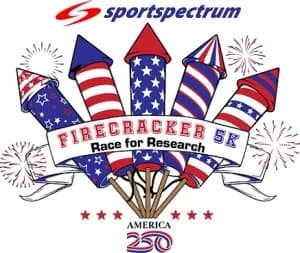 Sportspectrum Firecracker 5k Race for Research 2026 logo