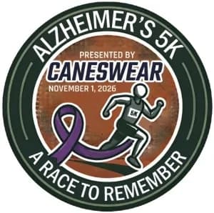 Alzheimer's 5K presented by CanesWear 2026 logo