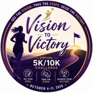 Vision to Victory Virtual 5k/10K Challenge 2026 logo
