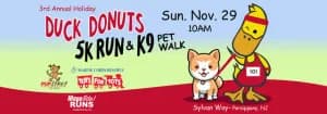 3rd Annual DUCK DONUT HOLIDAY 5K AND 2K PUP STRUT 2026 logo