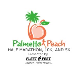 2026 Palmetto Peach Half Marathon, 10K, and 5K logo