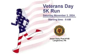 Langhorne American Legion Veteran’s Day 5K 2026 logo