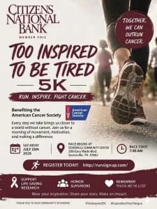 Too Inspired to be Tired 5K 2026 logo