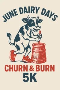 June Dairy Days Churn & Burn 5k Run/Walk 2026 logo