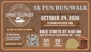 Cowboy Fellowship 5K Fun Run 2026 logo