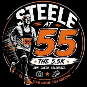 The STEELE 5.5k 2026 logo