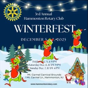 Hammonton Rotary's Galloping Grinch's 5K 2026 logo