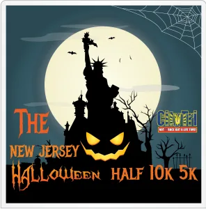 The NJ Halloween Half Marathon, 10K, and 5K 2026 logo