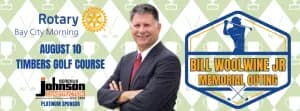 Bay City Morning Rotary- Bill Woolwine Jr Memorial Outing 2026 logo