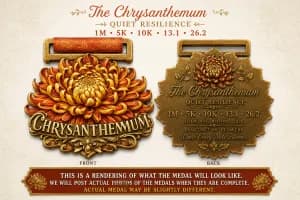 Chrysanthemum Virtual Race 2026 | Language of Flowers Series 1M 5K 10K Half Marathon & Marathon logo