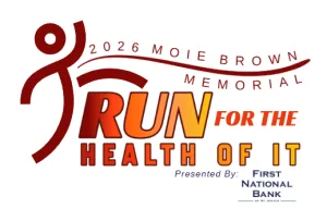 “Moie Brown Memorial" Run for the Health of It - presented by First National Bank of St. Ignace 2026 logo