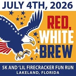 Red, White & Brew 5k 2026 logo
