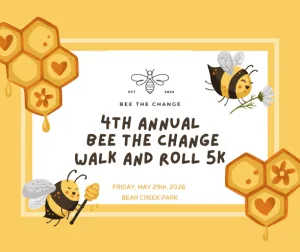 BEE THE CHANGE WALK AND ROLL 5K 2026 logo