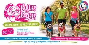 Bullies for Boobies: 30-Day, 30-Mile Light Up MBC Challenge 2026 logo