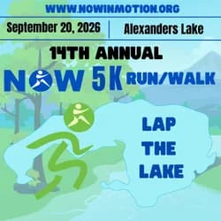 14th Annual NOW ~Lap The Lake~ 5k Walk & Run 2026 logo