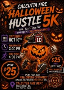 Calcutta Fire Halloween Hustle 5K & Walk 2026 logo