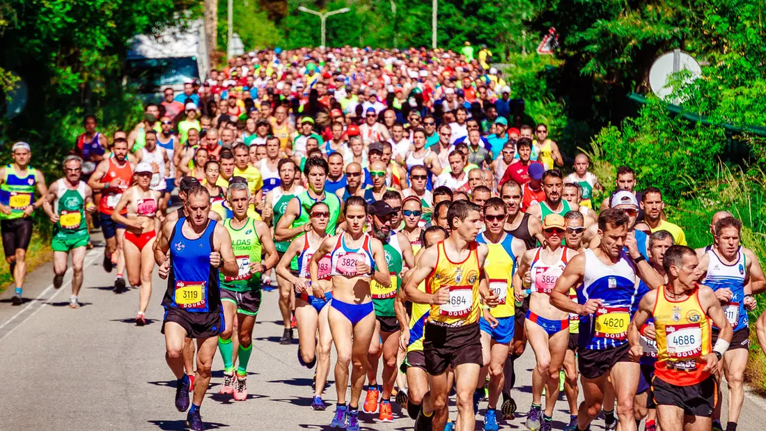 Watermarked race photo preview